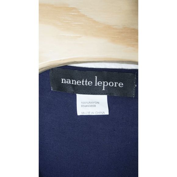 Nanette Lepore Women's Crochet Lace Navy Blue Swimsuit Lightweight Coverup Dress - Picture 5 of 6